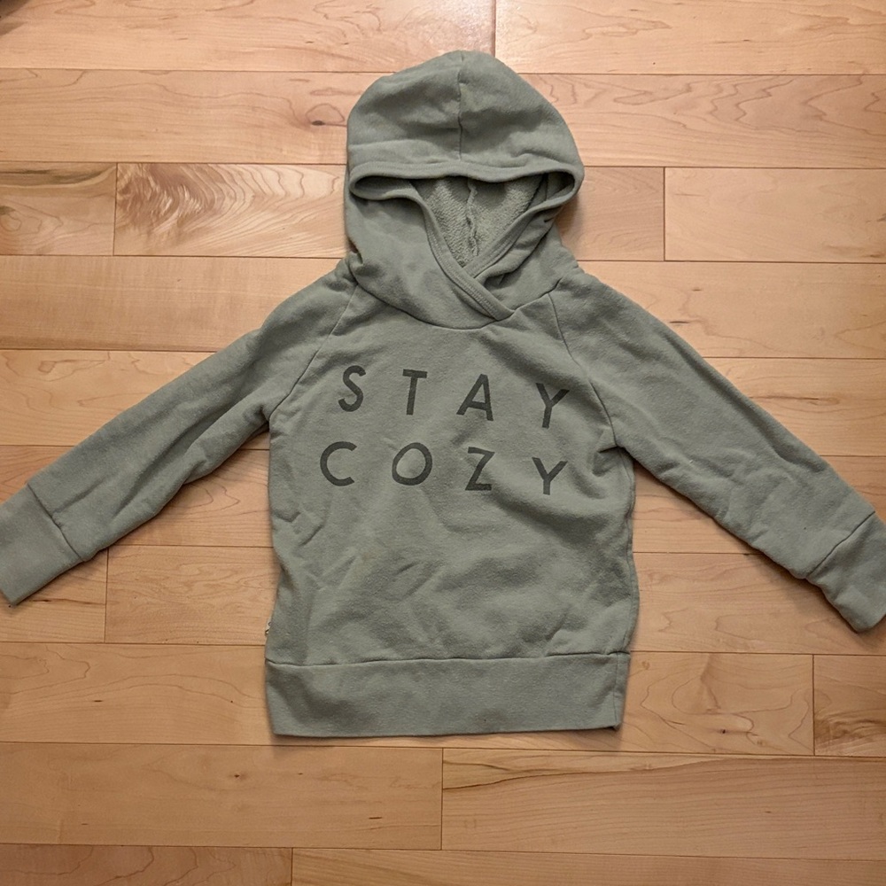 Stay Cozy Kids Hoodie - Olive